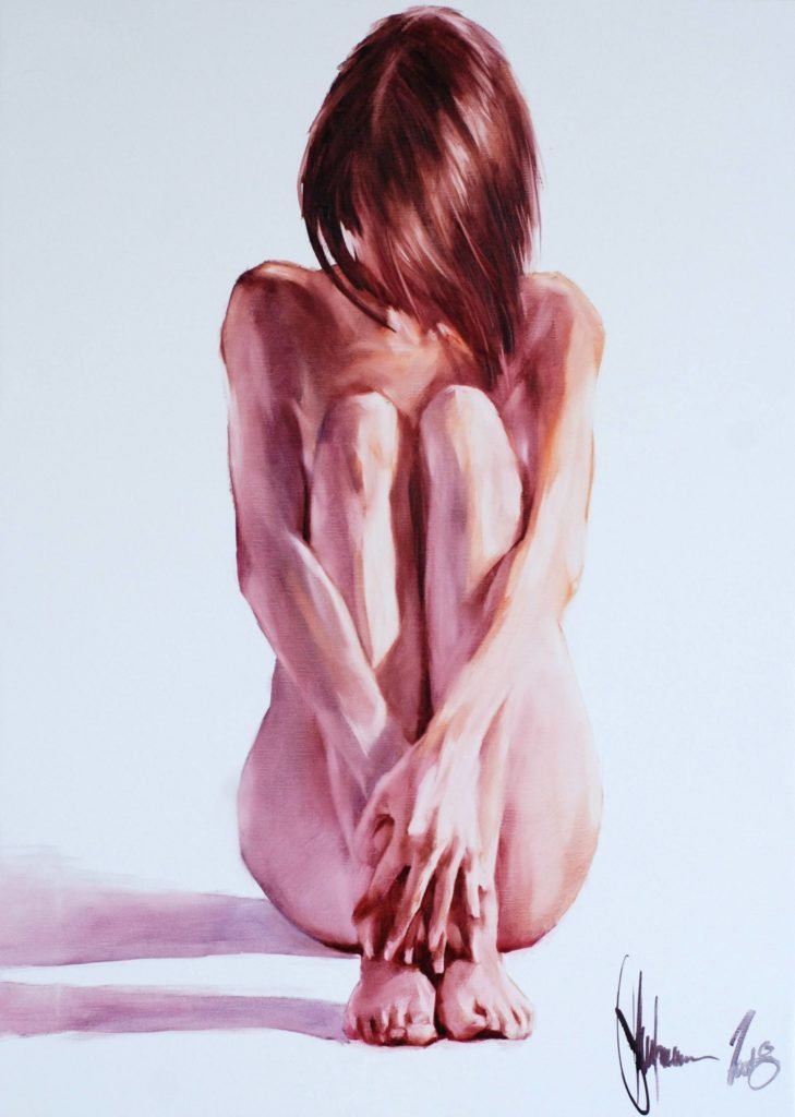 Modesty original painting by Igor Shulman