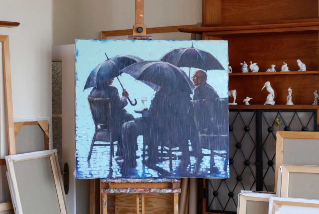 October Milan painting artist