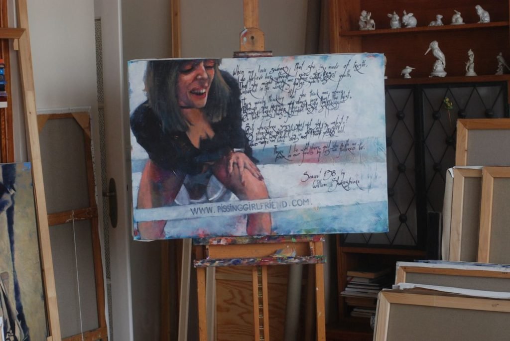 Painting Listening to shakespear artgallery