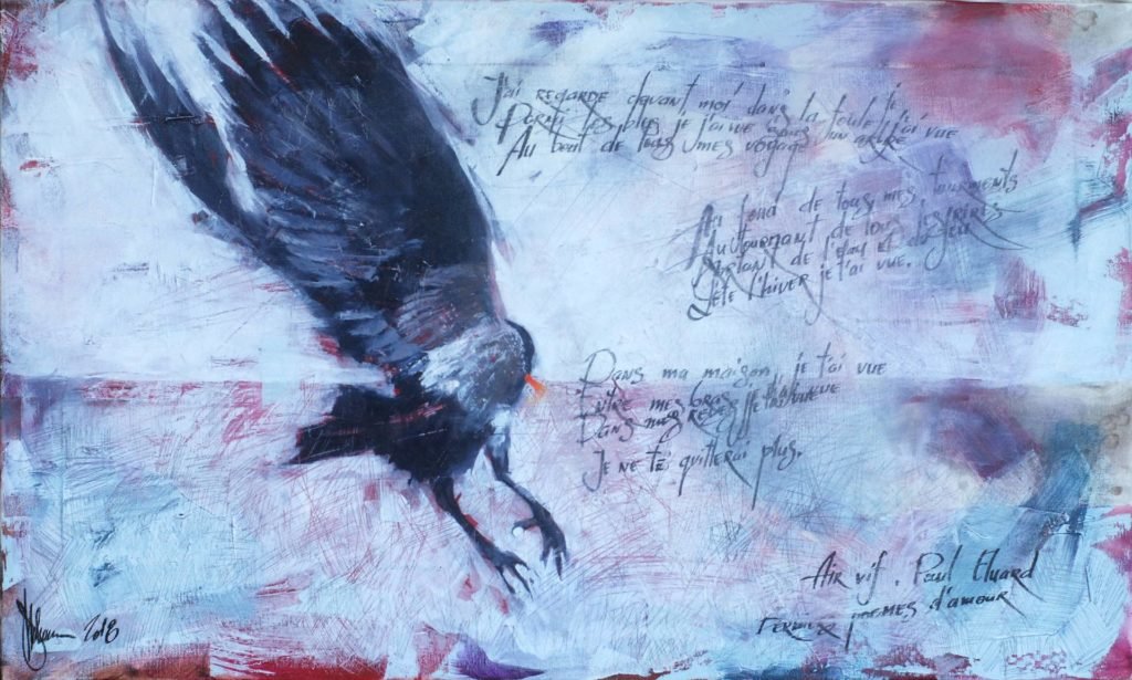 Air vaf. Paul Eluard original painting by Igor Shulman