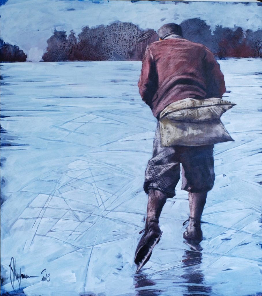 Fear of pain original painting by Igor Shulman