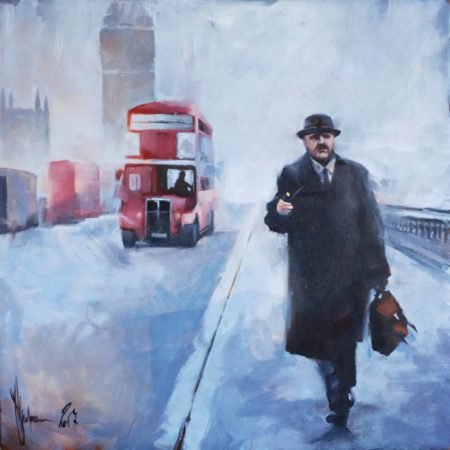 painting london story by igor shulman original -