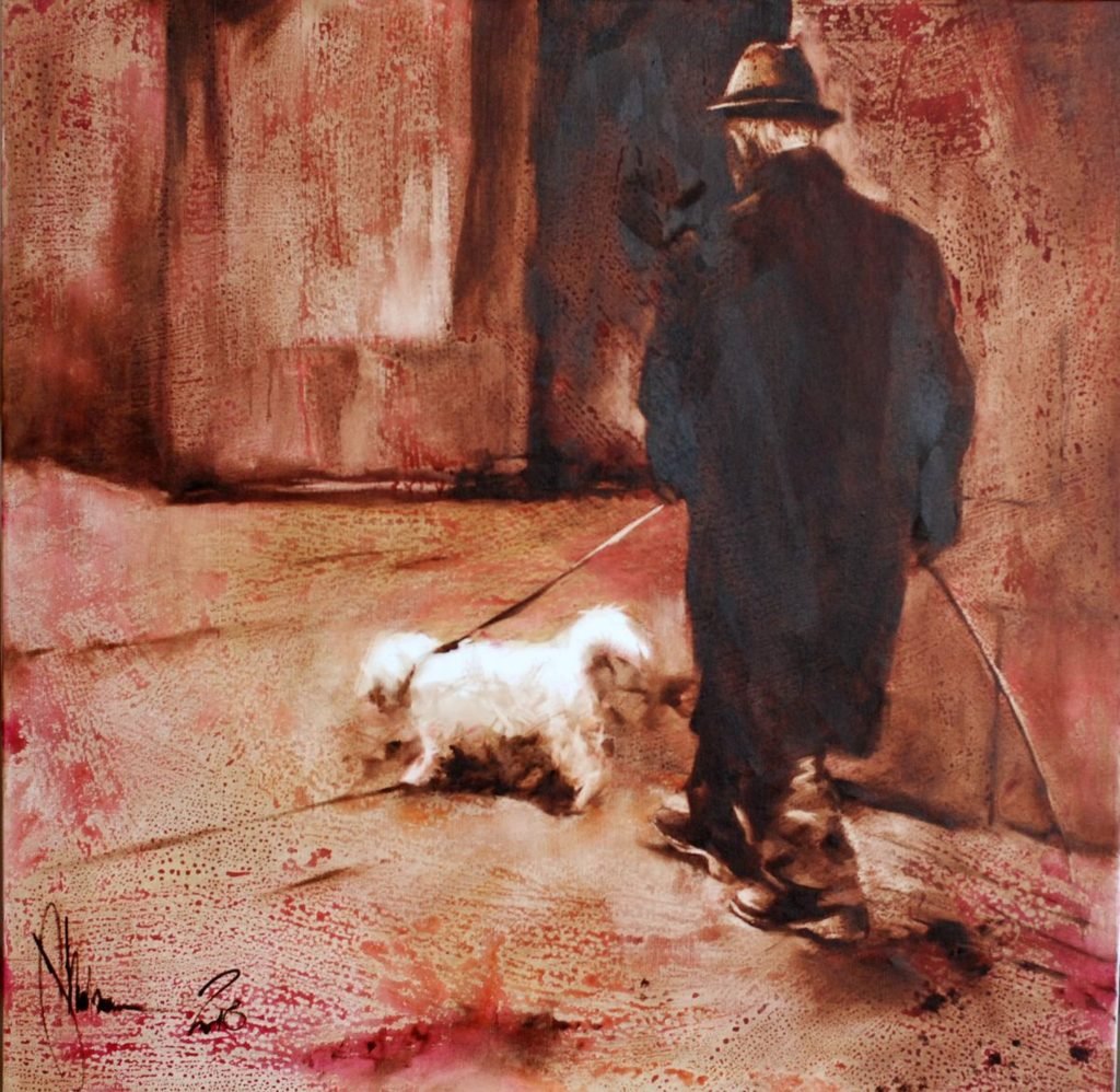 Prague. December original painting by Igor Shulman