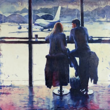 painting flight delay by igor shulman original -