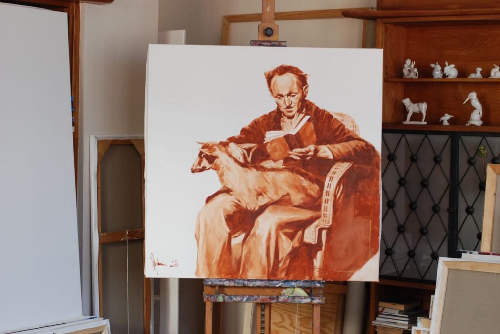 Old man with a goat artwork by Igor Shulman #artist