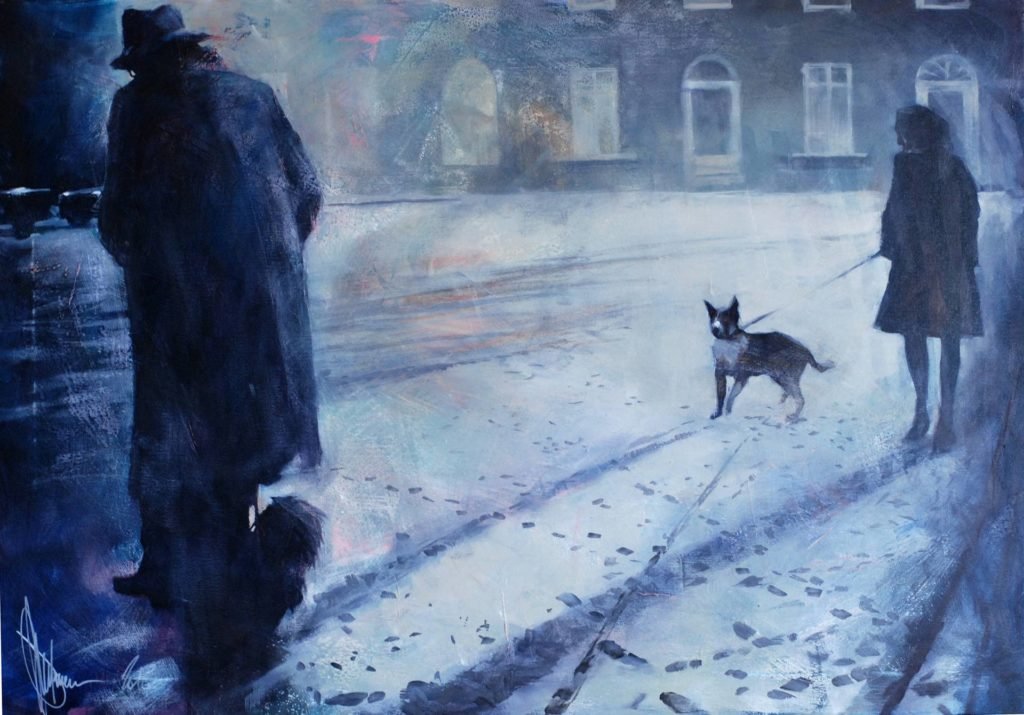Night from Thursday to Friday original painting by Igor Shulman