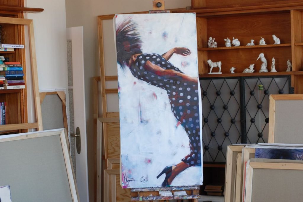 Polka dot dress (WS 2) artwork by Igor Shulman #artist