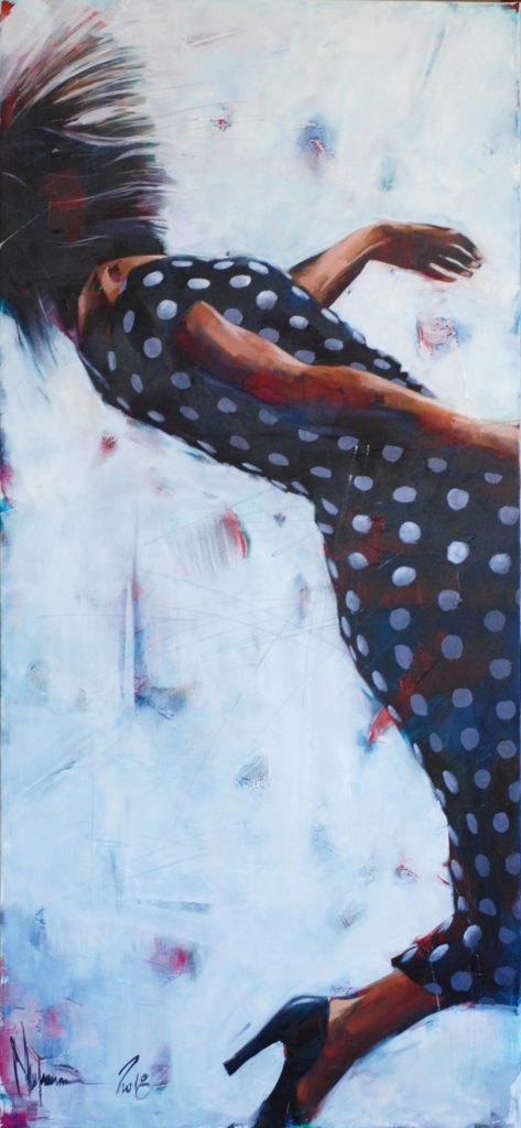 Polka dot dress (WS 2) original painting by Igor Shulman
