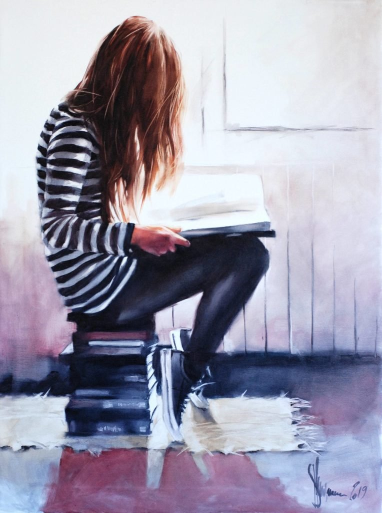 Love to read original painting by Igor Shulman