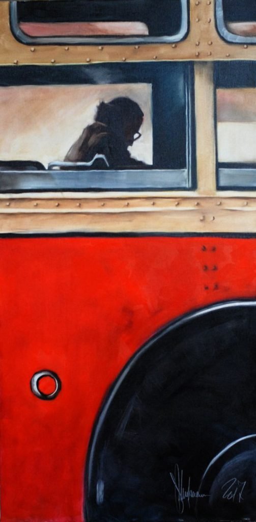 Bus from Childhood original painting by Igor Shulman