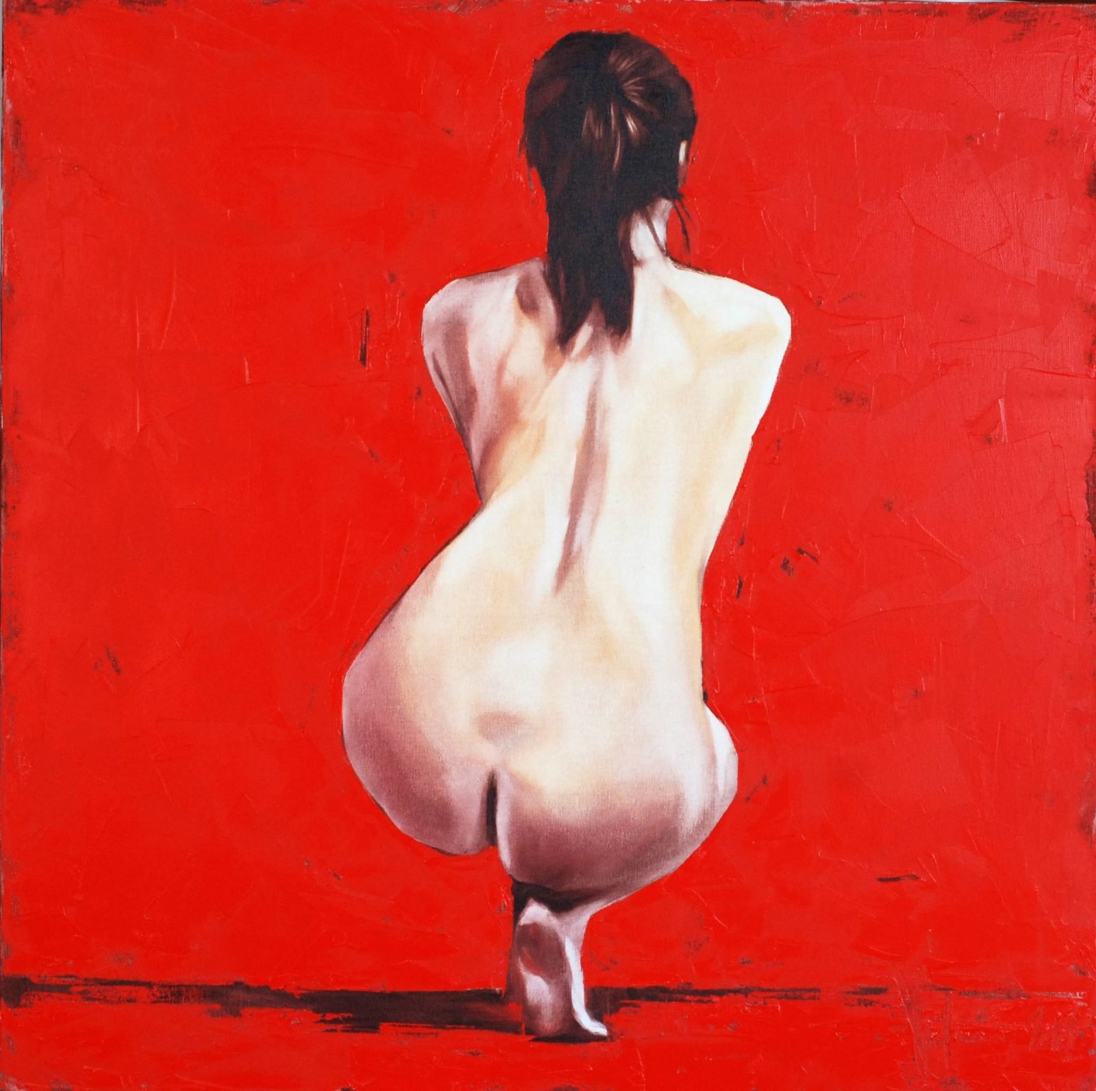 Igor Shulman contemporary painting: Nude #632 Oil on Canvas (2018) Size: 29...