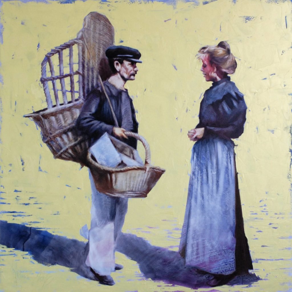 Seller Baskets original painting by Igor Shulman