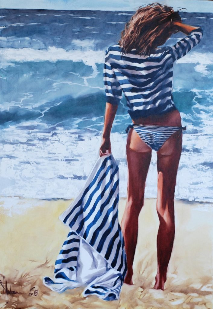 Striped Saturday original painting by Igor Shulman