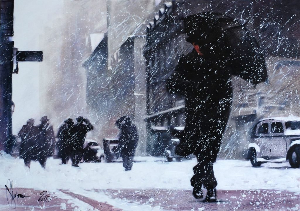Winter. Boston original painting by Igor Shulman