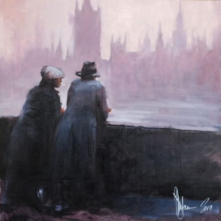 painting winter london by igor shulman original -