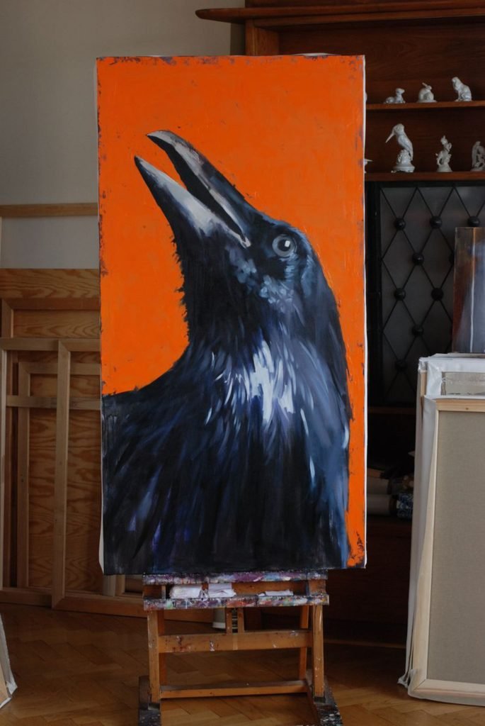 Portrait of a Crow, trying to find God in Himself 2 artwork by Igor Shulman #artist