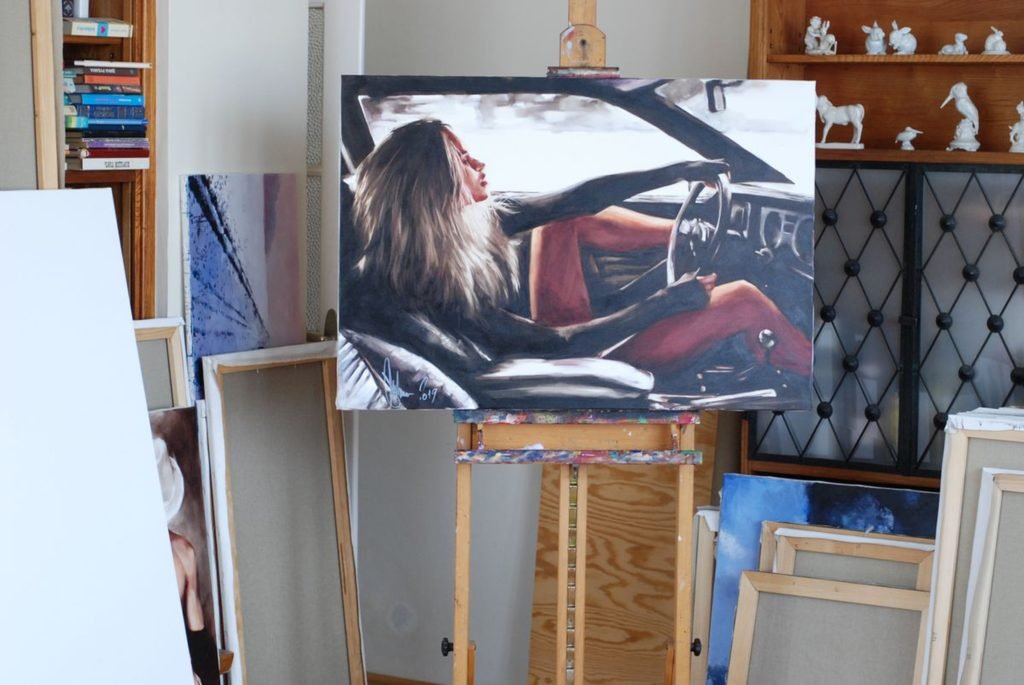 Riding without Brakes artwork by Igor Shulman #artgallery