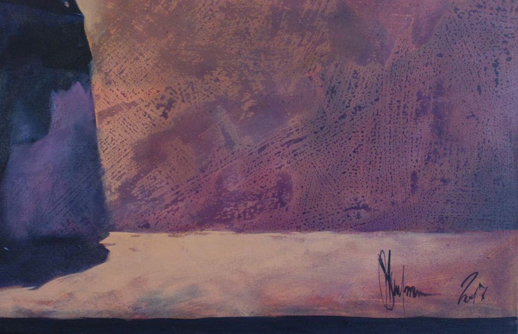 Close-up of textured background with rough linear marks and scuffed areas in warm tones