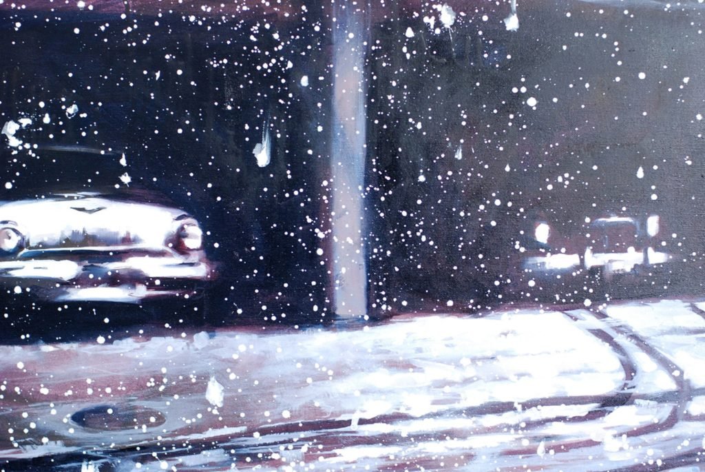 Painting First snow. NY 1959