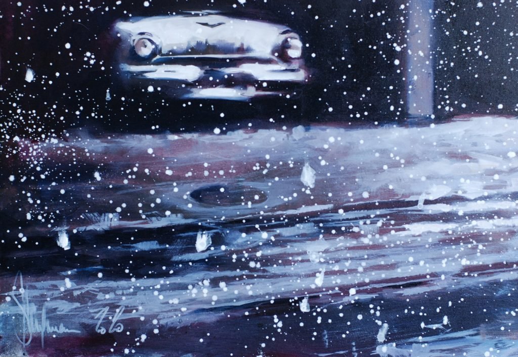 Painting First snow. NY 1959