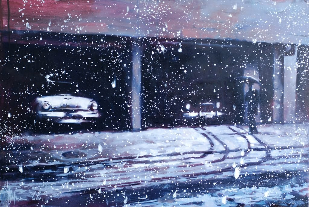 Painting First snow. NY 1959