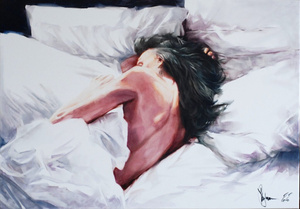 Cold bed original painting by Igor Shulman