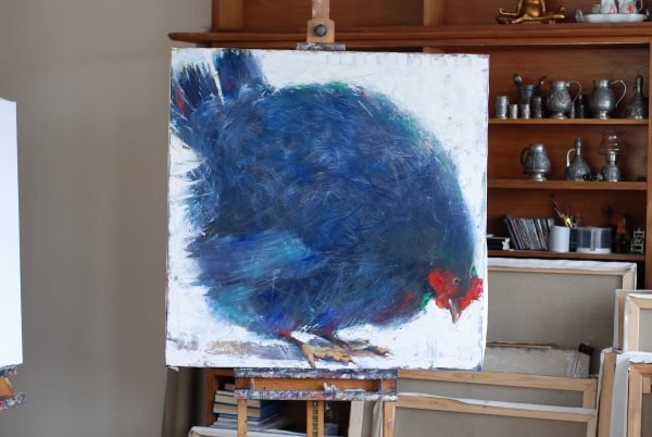 painting black chicken by igor shulman 03 -