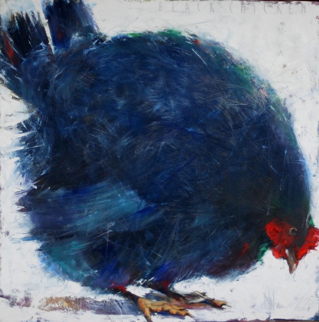 Painting Black Chicken by Igor Shulman