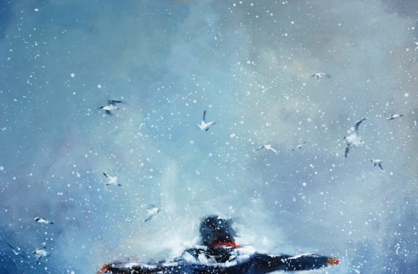 Winter prayer. (2021) Oil painting by Igor Shulman