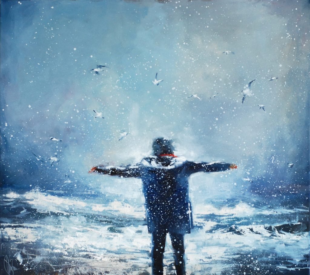 Winter prayer. (2021) Oil painting by Igor Shulman