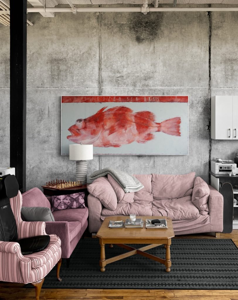 1 Frozen Sea Bass Oil Painting in Interiors