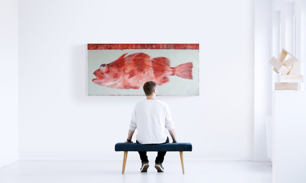 1 Frozen Sea Bass Oil Painting in Interiors
