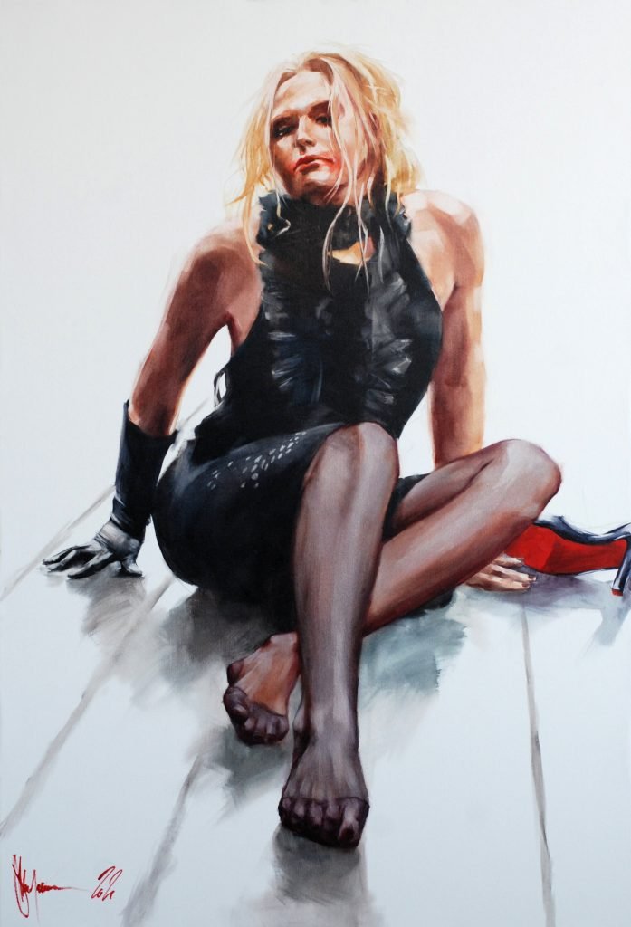 Painting Red Lipstick by Igor Shulman