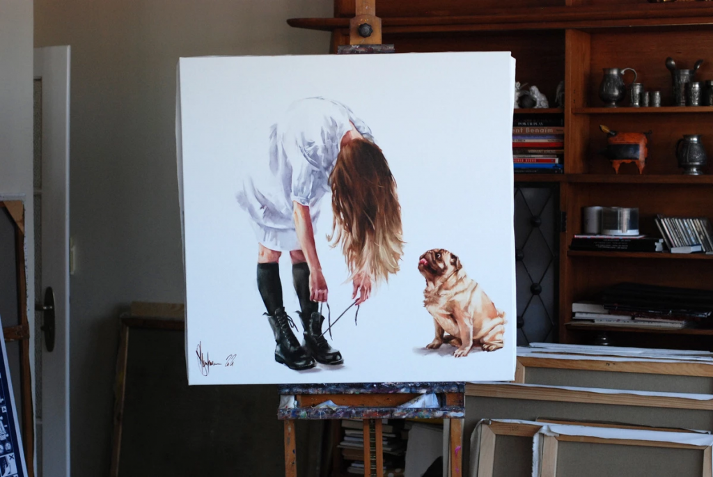 Oil Painting From the life of a samnambula. 2021