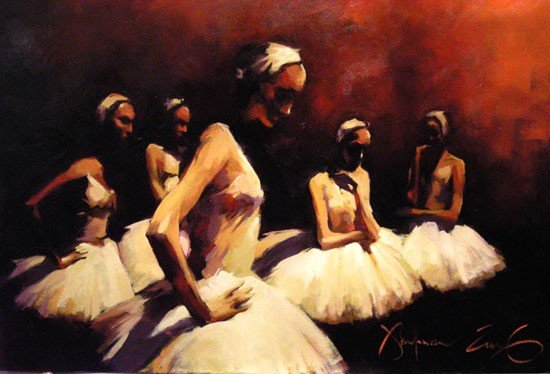 The Ballet Serie Oil paintings