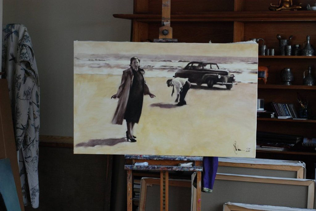 An unscheduled Visit to the East Coast Oil Painting