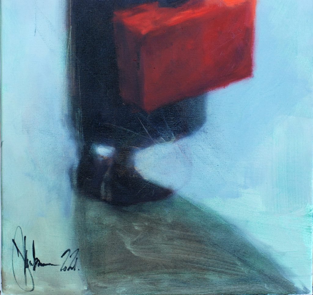 Oil Painting Anxious Traveler (project Ambiance) by Igor Shulman