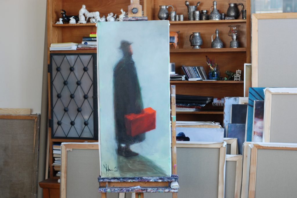 Oil Painting Anxious Traveler (project Ambiance) by Igor Shulman