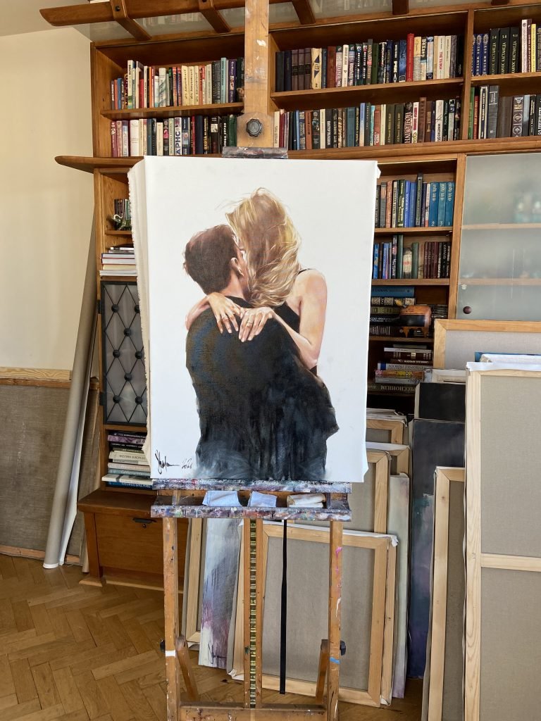 Oil Painting Either a Meeting or Parting by Igor Shulman