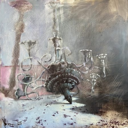 painting the chandelier is defeated and forgotten by igor shulman original -