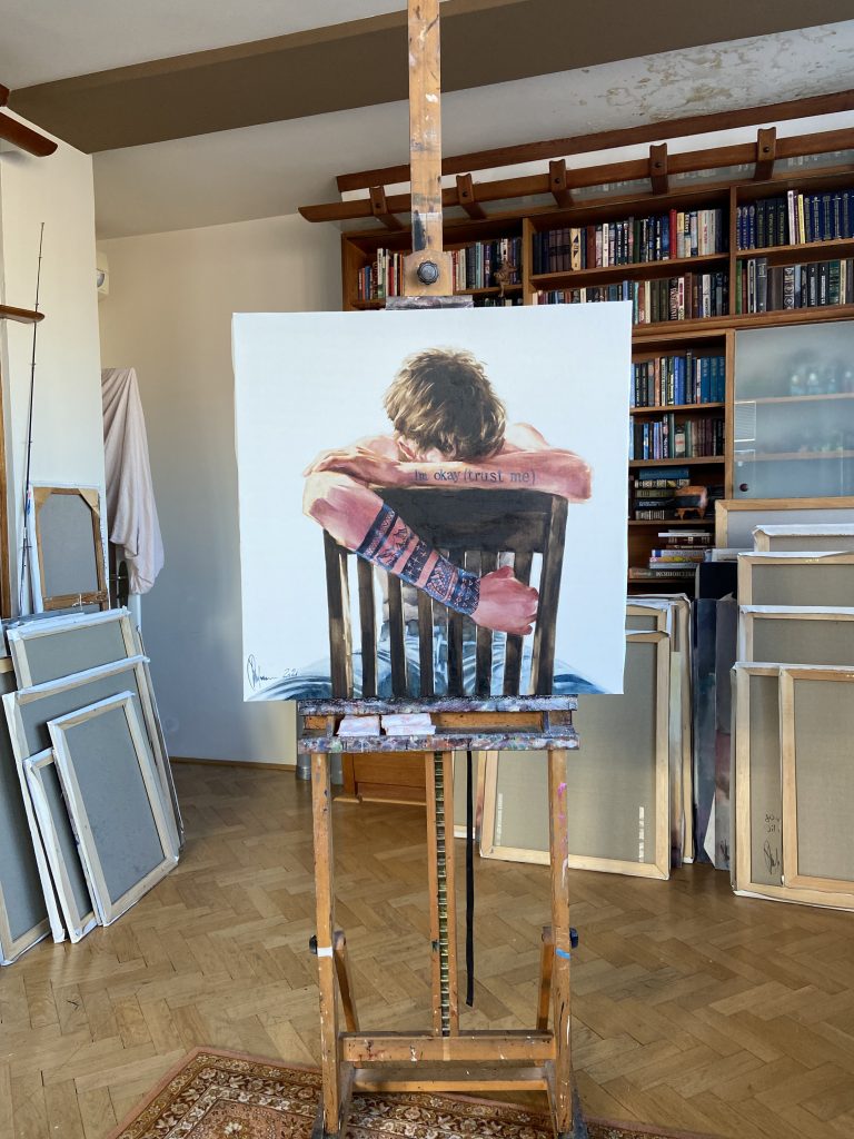 Portrait of an anxious man (2021) by Igor Shulman