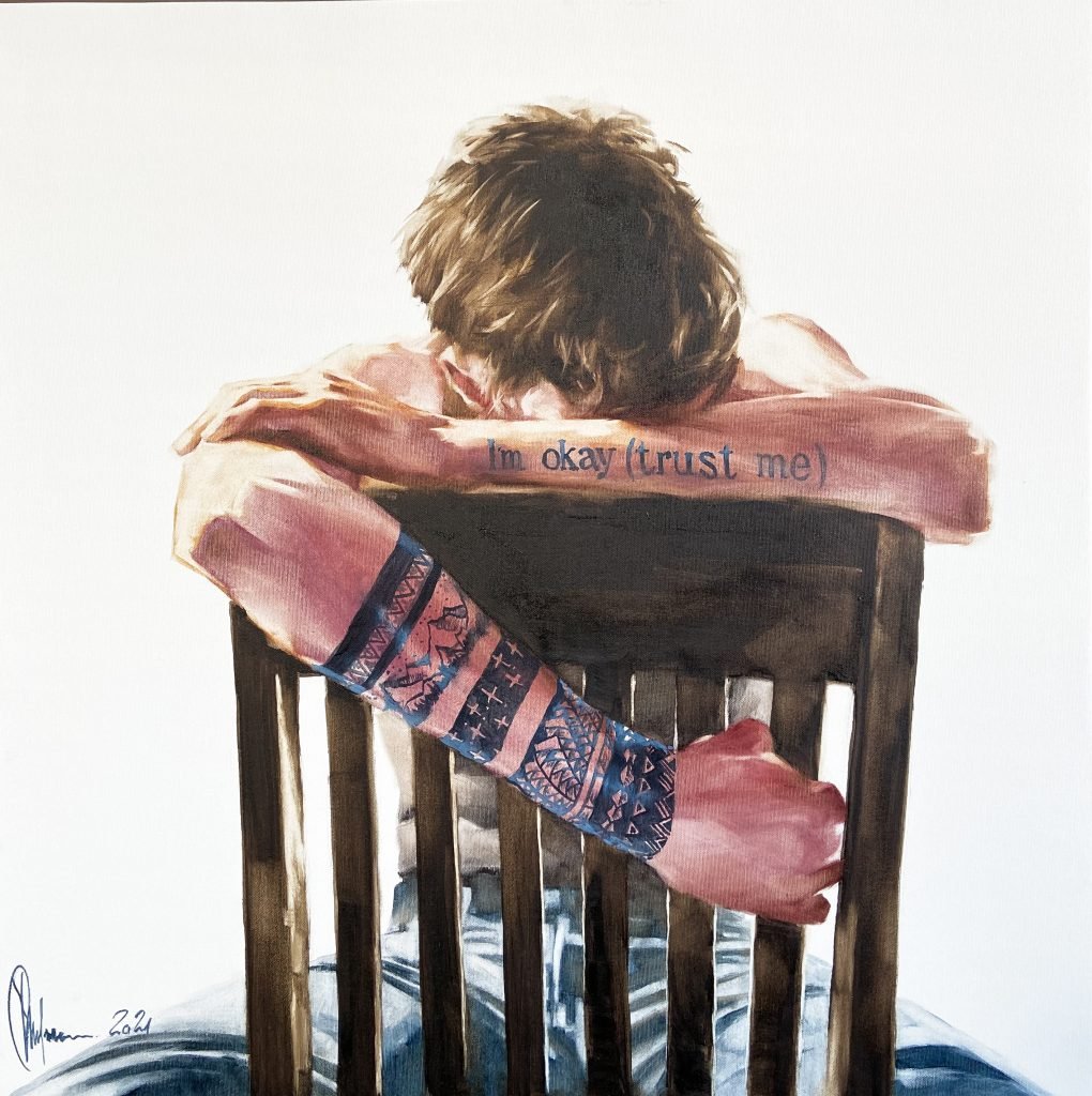 Portrait of an anxious man (2021) by Igor Shulman