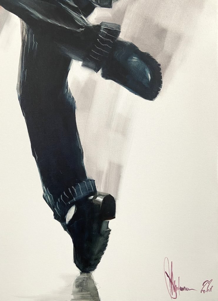 Oil Painting Street Dancer #6 by Igor Shulman