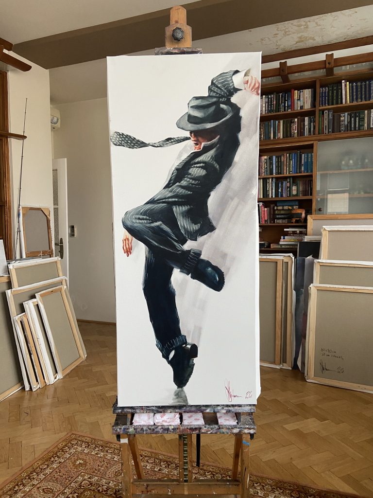 Oil Painting Street Dancer #6 by Igor Shulman
