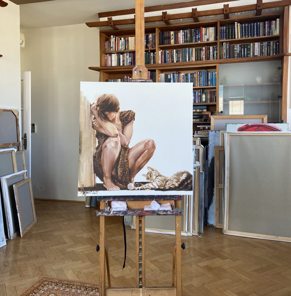 Oil Painting Don't be Sad, My Friend by Igor Shulman