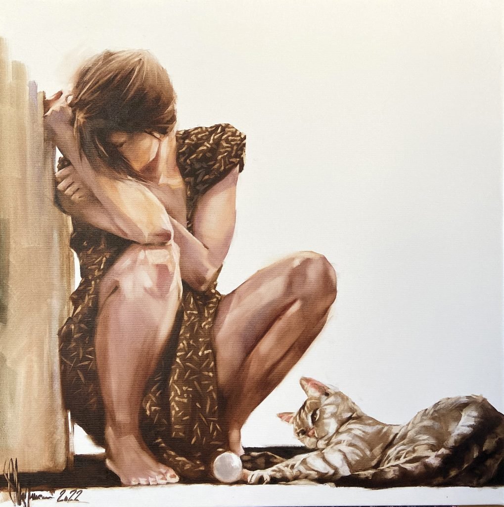 Oil Painting Don't be Sad, My Friend by Igor Shulman
