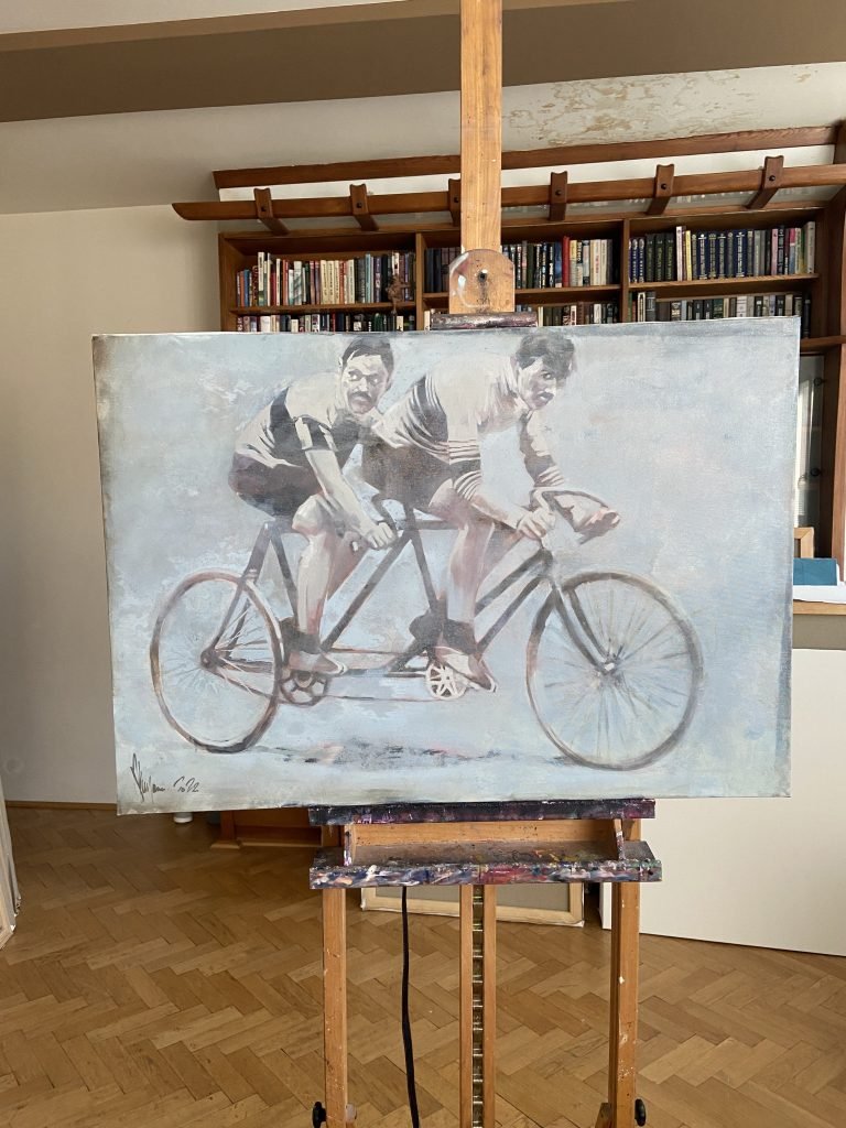 Oil Painting The Invincible Tandem by Igor Shulman