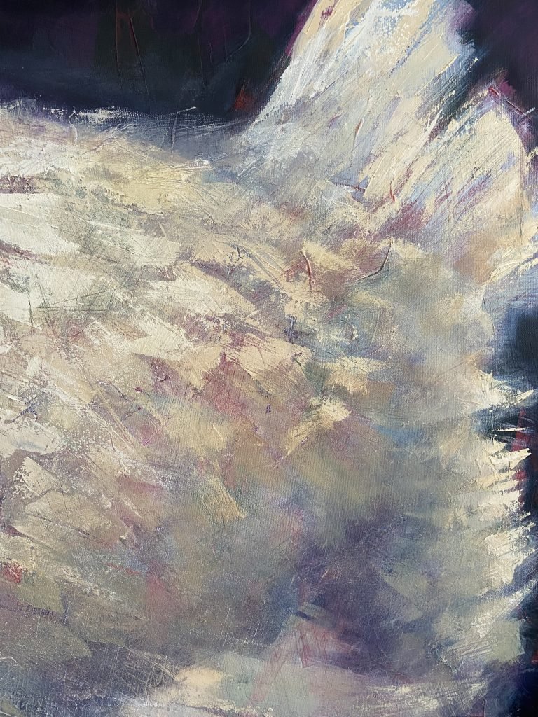 Oil Painting White Hen by Igor Shulman