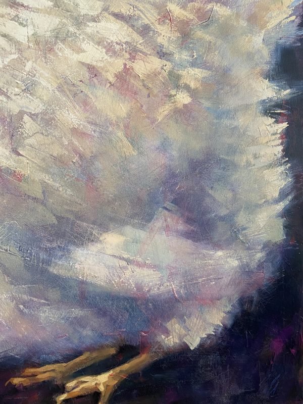 Oil Painting White Hen by Igor Shulman
