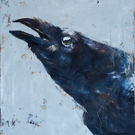 painting crow 2019 igor shulman original -